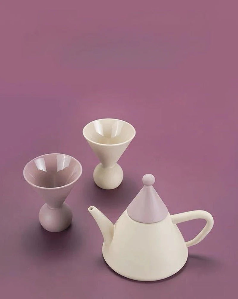 Morandi Ceramic Tea Set Gift Box - Handmade Nordic Teapot and Tea Cups Set (3 Pieces, $26.60 Each)