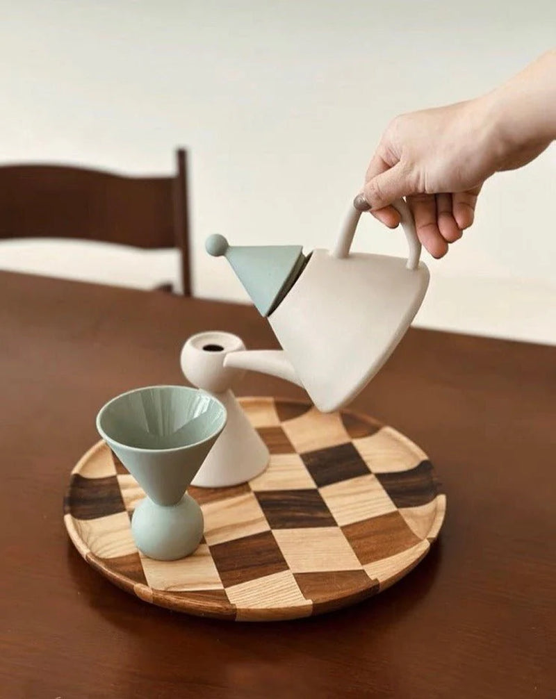 Morandi Ceramic Tea Set Gift Box - Handmade Nordic Teapot and Tea Cups Set (3 Pieces, $26.60 Each)