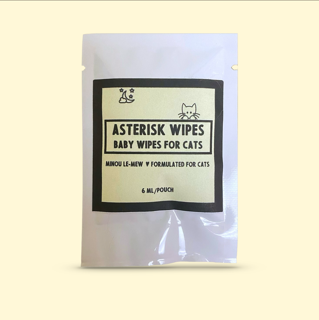 Asterisk Wipes | Botanical Cat Hygiene Wipes for Gentle Grooming by Minou Le-Mew