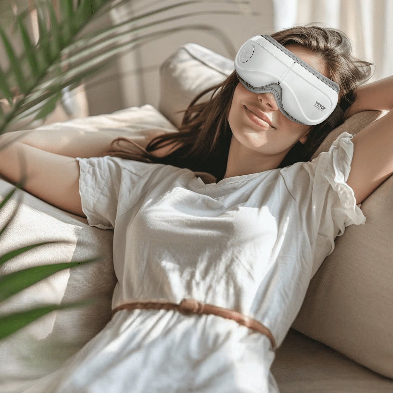 VEVOR Heated Eye Massager with Remote, Heat & Bluetooth